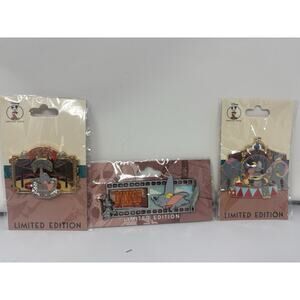 WDI/DEC Disney Dumbo Pins Limited Edition 80th Anniversary & Snow Globe Sealed